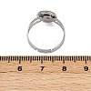 304 Stainless Steel Cuff Ring Components STAS-D372-06P-02-3