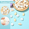 48Pcs 3 Styles Opaque Resin Pendants CRES-SC0003-10-3