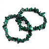 Unisex Chip Natural Malachite Beaded Stretch Bracelets BJEW-S143-34-7