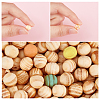 Natural Unfinished Wood Beads WOOD-PH0001-12-LF-4