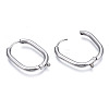 Tarnish Resistant 316 Surgical Stainless Steel Hoop Earrings Findings STAS-N097-055P-3