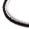 2 Pcs 2 Colors Black & White Glass Seed Beaded Necklaces Set NJEW-JN03802-5