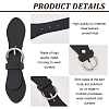 6 Sets 3 Colors Black PU Leather Buckles FIND-FG0002-23-4