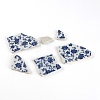 Porcelain Cabochons PORC-WH0033-09-1