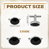 1 Pair Brass Cufflinks BUTT-LP0002-03P-03-2