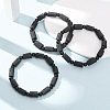 Natural Tourmaline Beads Stretch Bracelets for Women Men BJEW-C154-01-2
