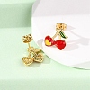 Brass Micro Pave Cubic Zirconia Stud Earrings LS-EJEW-D328-01G-01-3