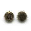 Faux Mink Fur Covered Charms WOVE-S084-36E-1