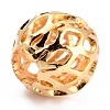 Long-Lasting Plated Hollowed Brass Beads KK-O133-002B-G-3