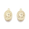 Brass Micro Pave Clear Cubic Zirconia Charms KK-G437-02G-2