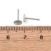 Tarnish Resistant 316 Surgical Stainless Steel Flat Round Blank Peg Stud Earring Settings LS-X-STAS-R073-06-4