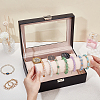 PU Leather Watch Organizer Display Cases CON-WH0086-231-4