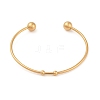 Fashion 304 Stainless Steel Cuff Bangles Torque Bangles BJEW-H473-01G-5
