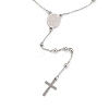 304 Stainless Steel Rosary Bead Necklaces For Religion X-STAS-B021-02P-3