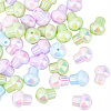 50Pcs UV Plating Rainbow Iridescent Opaque Acrylic Beads OACR-SC0003-06-1