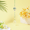 Glass Teardrop Window Hanging Suncatchers HJEW-TADJ0004-5