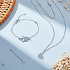 3Pcs 3 Styles 925 Sterling Silver Chain Extender STER-BC0002-50-5