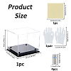 Transparent Acrylic Minifigure Display Cases with Black Base ODIS-WH0108-107-2