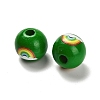 St. Patrick's Day Series Printed Schima Wood European Beads WOOD-V002-01I-2