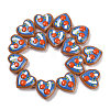 Handmade Heart Lampwork Beads Strands LAMP-P069-04A-02-1