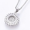 304 Stainless Steel Initial Pendant Necklaces NJEW-H486-30P-B-2