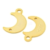 925 Sterling Silver Moon Connector Charms STER-B005-34G-2