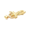 Rack Plating Brass Micro Pave Cubic Zirconia Pendants X-KK-K270-34G-4