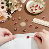 20Pcs 1-Hole Flat Round Zinc Alloy Rhinestones Buttons ALRI-NB0001-20A-3