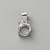 925 Sterling Silver Rhinestone Claw Pendant Settings LS-STER-WH0004-072B-P-1