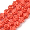 Dyed Synthetic Coral Carved Beads Strands GG-CBA1CDD-04B-1