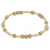 Bohemia Brass Round Beaded Stretch Bracelets TK0566-19-1