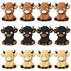 15Pcs 3 Colors Highland Cattle Silicone Beads SIL-YW0001-97-1