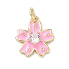 Brass Pave Clear Cubic Zirconia Pendants LS-KK-H255-06G-01-1