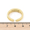 Brass Micro Pave Cubic Zirconia Open Cuff Rings for Women LS-RJEW-R011-01G-02-5