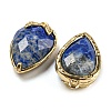 Natural Lapis Lazuli Faceted Pendants G-M431-06G-04-2