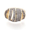 Brass Micro Pave Clear Cubic Zirconia Open Cuff Rings KK-T079-62G-2
