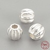 925 Sterling Silver Corrugated Beads LS-STER-S002-14-6mm-3