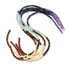 Chakra Natural Red Jasper & Yellow Jade & Green Aventurine & Tiger Eye & Sodalite & Amethyst Beads Strands X-G-NH0002-E02-4mm-1