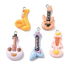Printed Opaque Resin Imitation Musical Instrument Pendants RE-CBADD3D-02-1