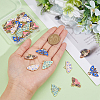 30Pcs 5 Styles Alloy Enamel Pendants ENAM-DC0001-70-3