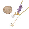 Natural Amethyst Chip Beads Necklaces NJEW-JN04943-3