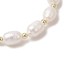 Natural Cultured Freshwater Pearl Beads Stretch Bracelets for Women BJEW-JB11593-4