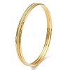 3Pcs Ion Plating(IP) 304 Stainless Steel Plain Bangles Set BJEW-G684-02B-G-1