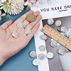 14Pcs 1-Hole Alloy Glass Shank Buttons BUTT-MA0001-16A-S-3