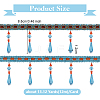 12M Polyester Fringe Lace Trims SRIB-WH0026-26B-2