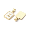 Ion Plating(IP) 304 Stainless Steel Pave Shell Pendants STAS-G327-01G-Z-2