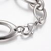 304 Stainless Steel Chain Bracelets BJEW-I252-02P-2