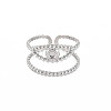 Tarnish Resistant 304 Stainless Steel Open Pad Ring Cabochon Settings LS-STAS-S119-157P-1