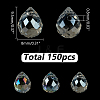 150Pcs Transparent Glass Beads GLAA-HY0001-33-2