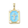 Brass Micro Pave Cubic Zirconia Pendants LS-KK-H255-07G-02-1